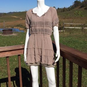 Solitaire brown dress